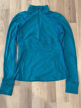 lululemon athletica Teal Half-Zip Long-Sleeve Performance Top